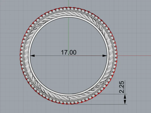 Wedding braid ring model 653 3D Print Model