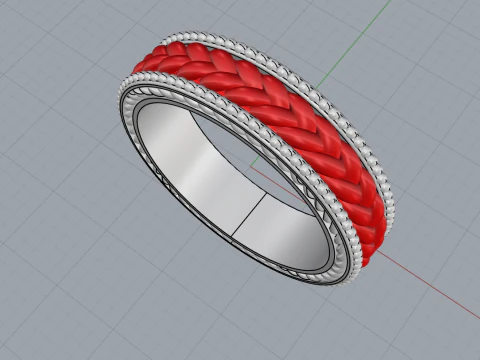 Wedding braid ring model 653 3D Print Model