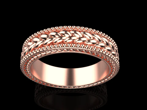 Wedding braid ring model 653 3D Print Model