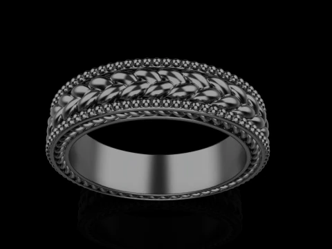 Wedding braid ring model 653 3D Print Model