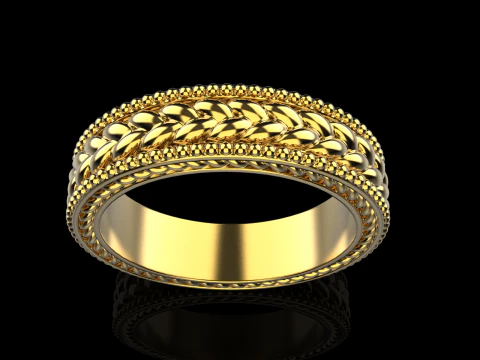 Wedding braid ring model 653 3D Print Model