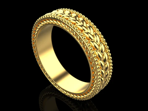 Wedding braid ring model 653 3D Print Model