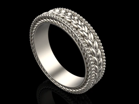 Wedding braid ring model 653 3D Print Model