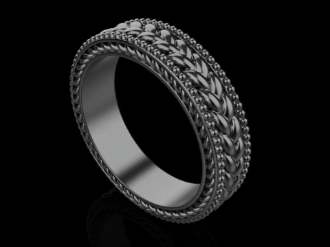 Wedding braid ring model 653 3D Print Model