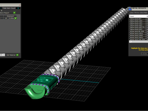Cuban chain bracelet model 649 3D Print Model