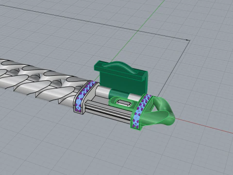 Cuban chain bracelet model 649 3D Print Model