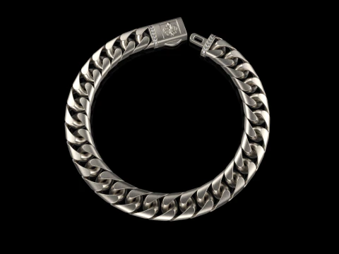 Cuban chain bracelet model 649 3D Print Model