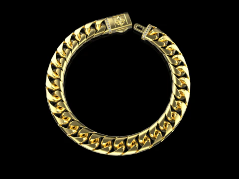 Cuban chain bracelet model 649 3D Print Model