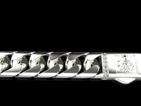 Cuban chain bracelet model 649 3D Print Model