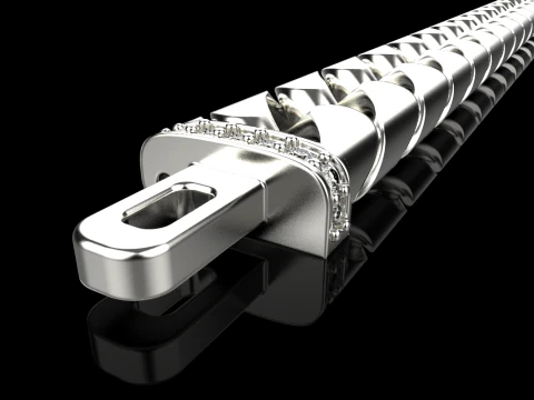 Cuban chain bracelet model 649 3D Print Model