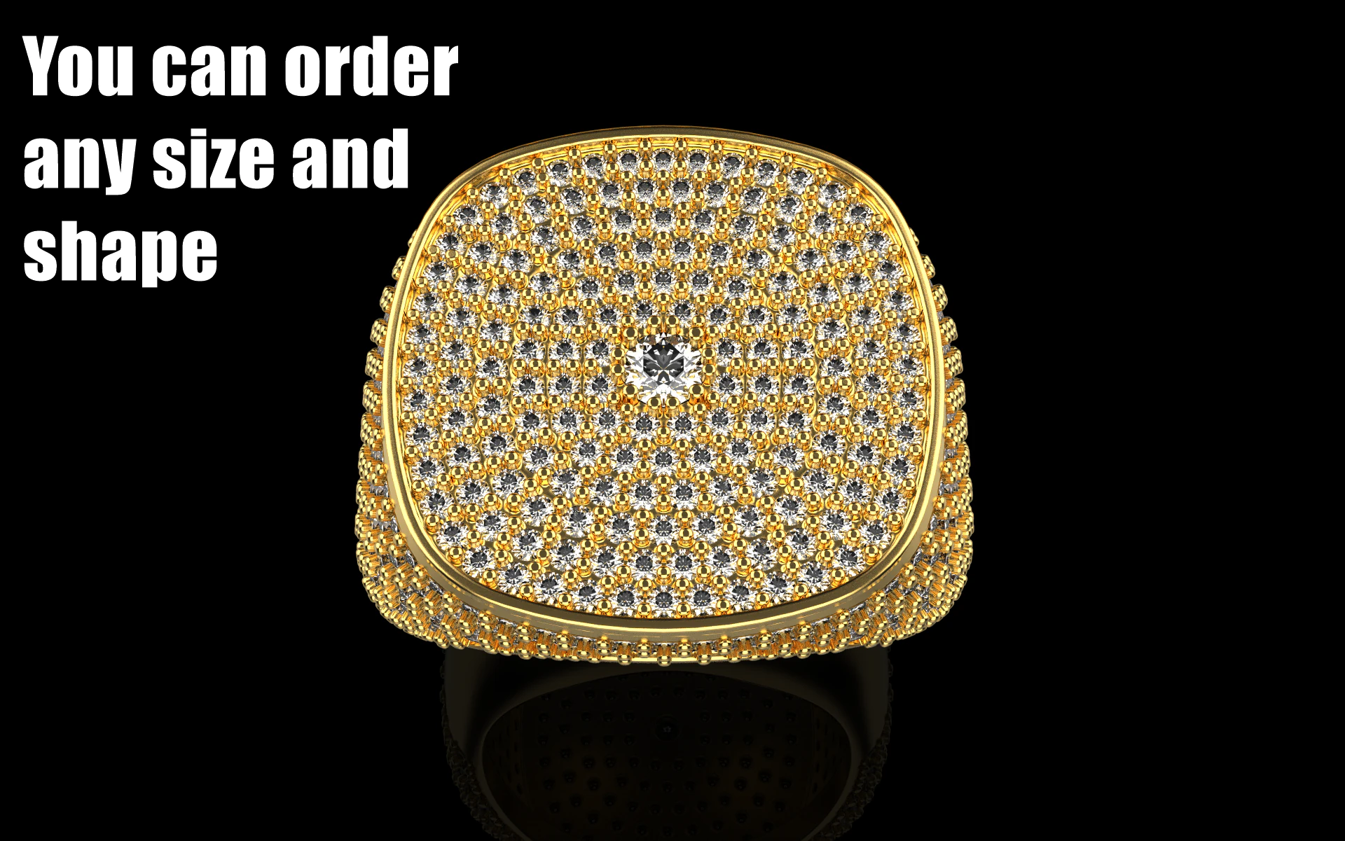 Cushion form ring model 648 3D Print Model .c4d .max .obj .3ds .fbx .stl .blend 