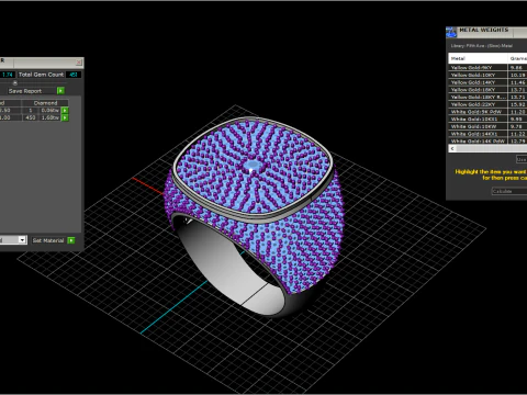 Cushion form ring model 648 3D Print Model