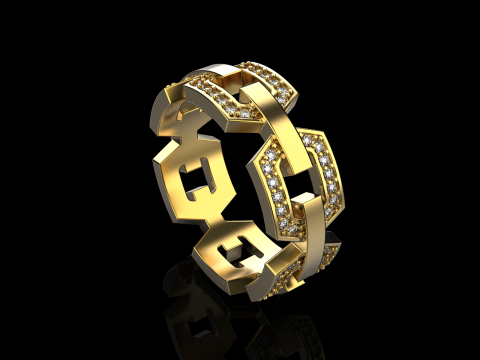 结婚戒指型号 647 3D 打印模型