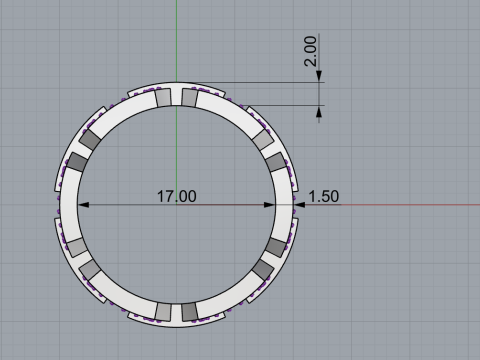 结婚戒指型号 647 3D 打印模型