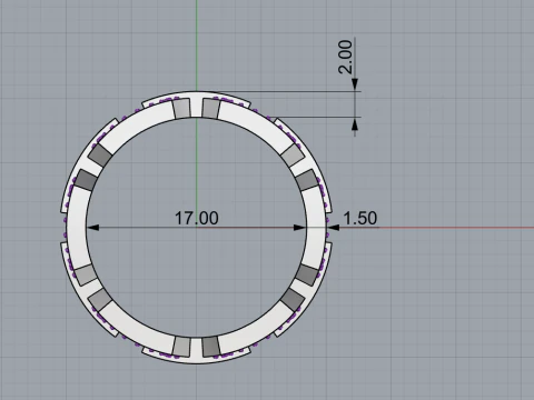 Wedding ring model 647 3D Print Model