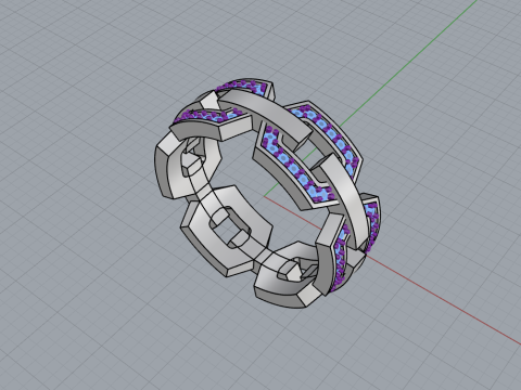 结婚戒指型号 647 3D 打印模型