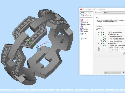 Wedding ring model 647 3D Print Model