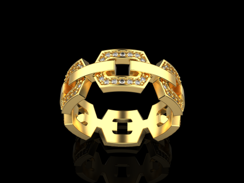 结婚戒指型号 647 3D 打印模型