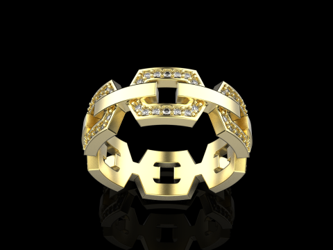 结婚戒指型号 647 3D 打印模型