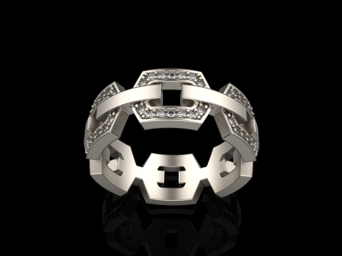 结婚戒指型号 647 3D 打印模型