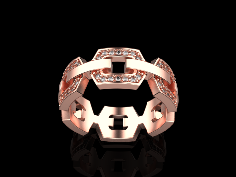 结婚戒指型号 647 3D 打印模型