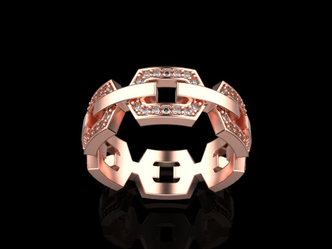 Wedding ring model 647 3D Print Model