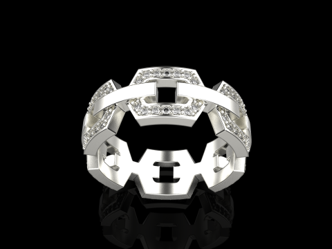 结婚戒指型号 647 3D 打印模型