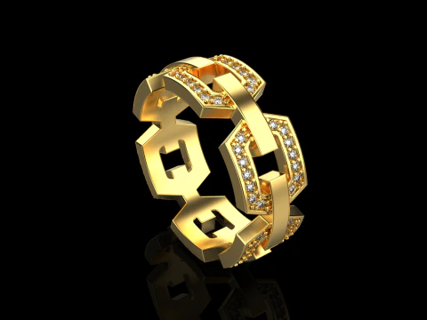 Wedding ring model 647 3D Print Model
