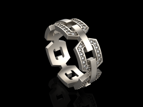 结婚戒指型号 647 3D 打印模型