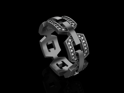 结婚戒指型号 647 3D 打印模型