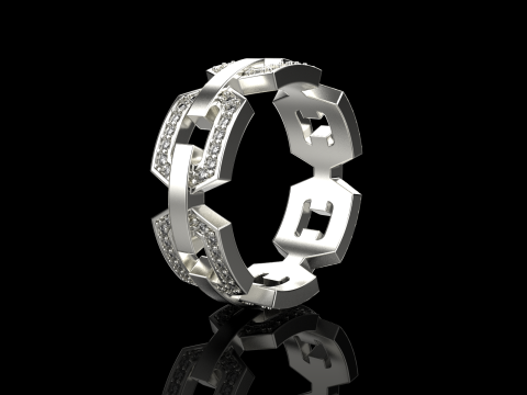 结婚戒指型号 647 3D 打印模型