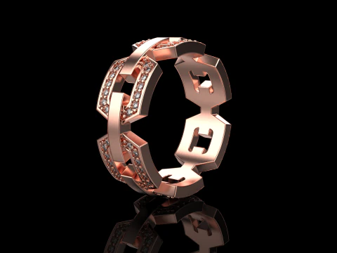 Wedding ring model 647 3D Print Model