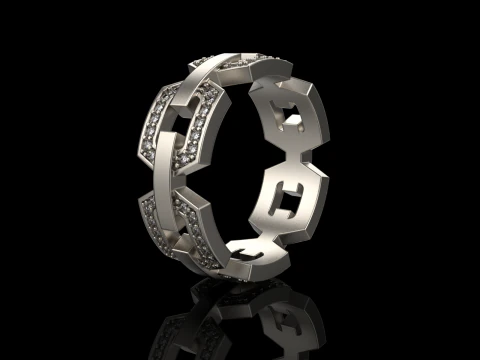 Wedding ring model 647 3D Print Model