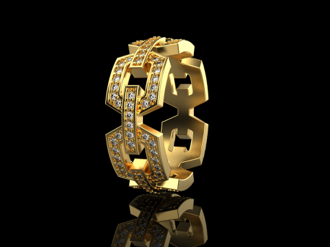 Wedding ring model 646 3D Print Model