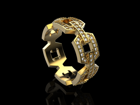 Wedding ring model 646 3D Print Model