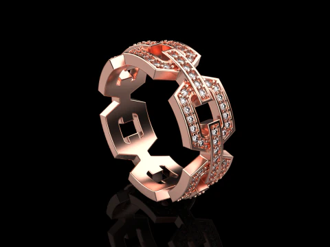 Wedding ring model 646 3D Print Model
