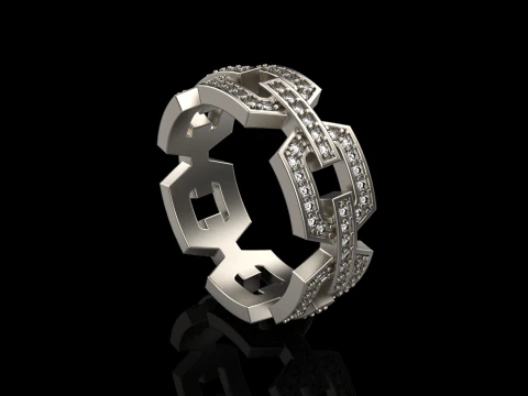 Wedding ring model 646 3D Print Model