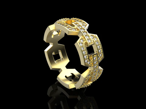 Wedding ring model 646 3D Print Model