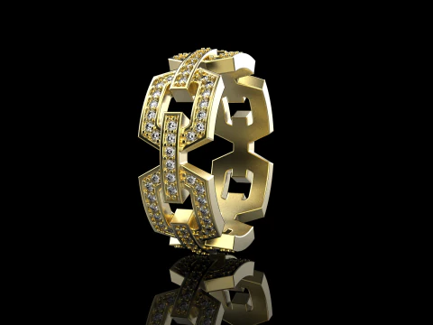 Wedding ring model 646 3D Print Model