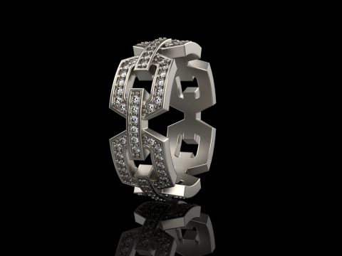 Wedding ring model 646 3D Print Model