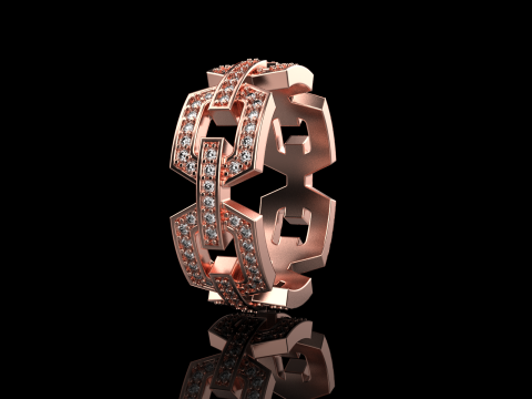 Wedding ring model 646 3D Print Model