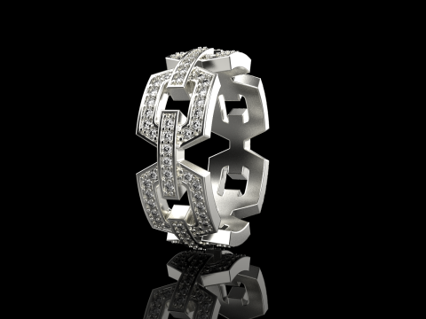 Wedding ring model 646 3D Print Model