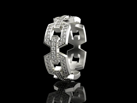 Wedding ring model 646 3D Print Model