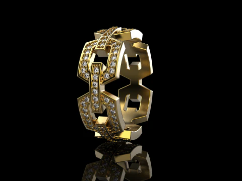 Wedding ring model 646 3D Print Model