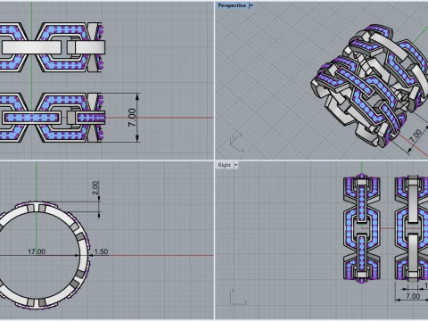 Wedding rings model 645 3D Print Model