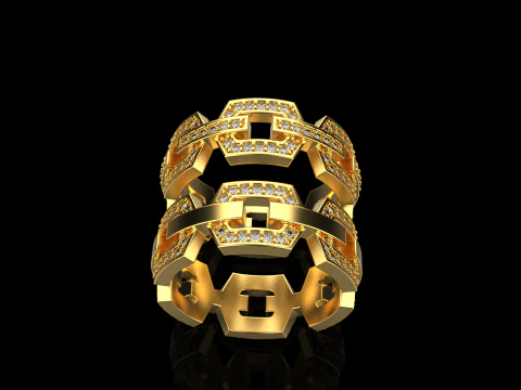 Wedding rings model 645 3D Print Model