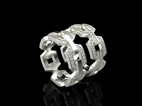 Wedding rings model 645 3D Print Model