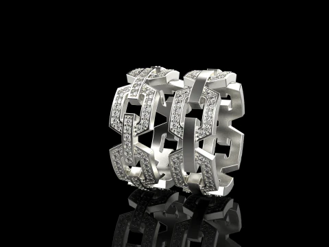 Wedding rings model 645 3D Print Model