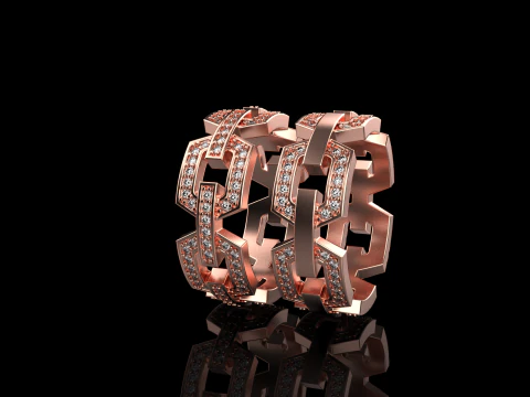Wedding rings model 645 3D Print Model