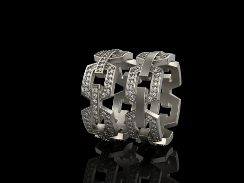 Wedding rings model 645 3D Print Model